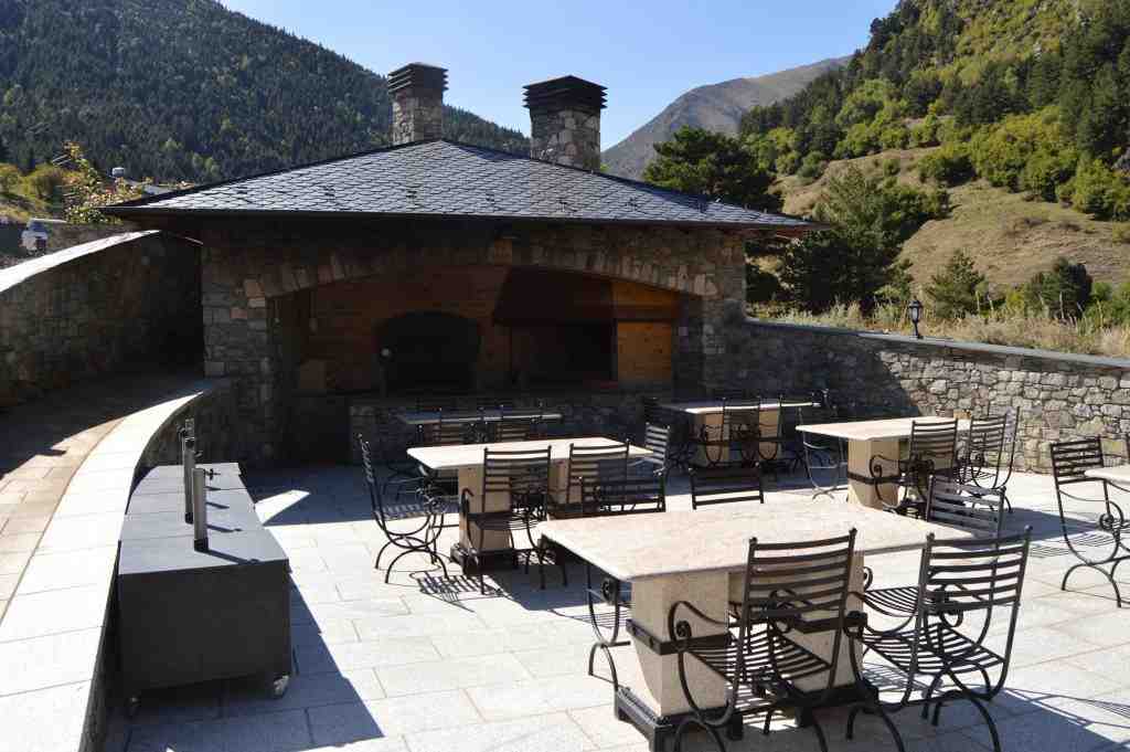 terrasse, auberge, os, de